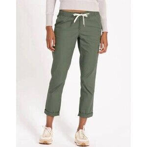 Vuori Womens Ripstop Pants S Faded Olive Drawstring Cotton